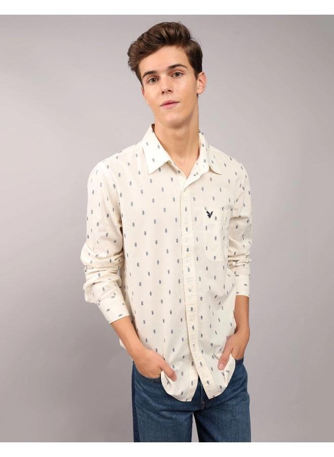 American Eagle - AE Printed Slim Fit Everyday Button-Up Shirt - Image 1