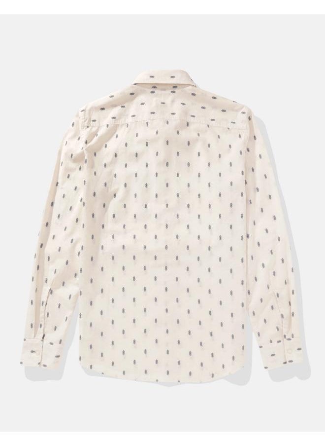 American Eagle - AE Printed Slim Fit Everyday Button-Up Shirt - Image 1
