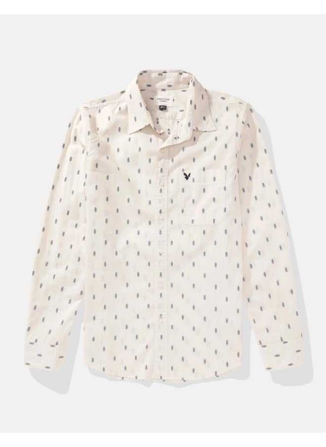 American Eagle - AE Printed Slim Fit Everyday Button-Up Shirt - Image 1