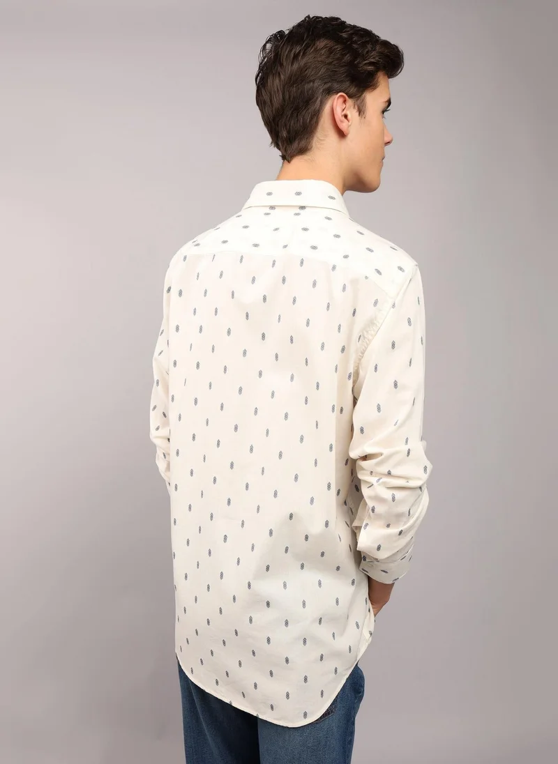 امريكان ايجل AE Printed Slim Fit Everyday Button-Up Shirt