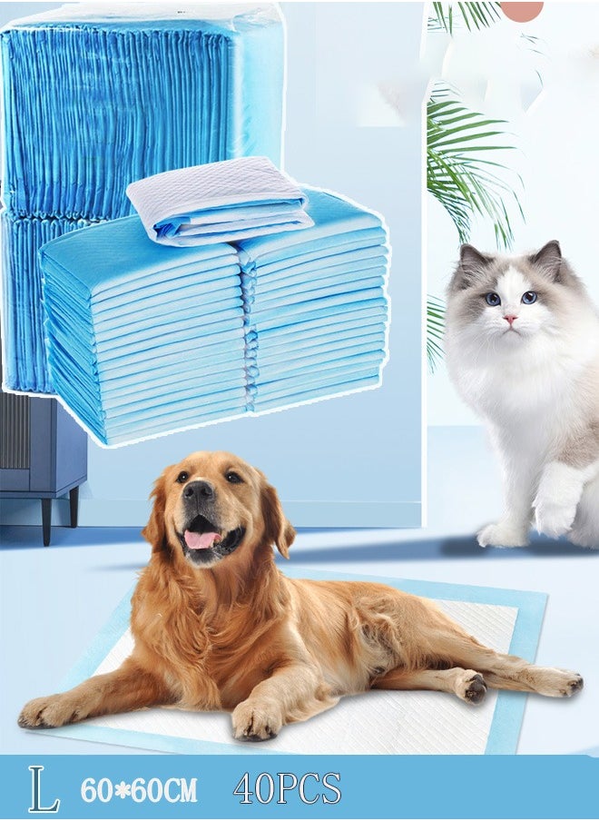 Generic - Pet Pee Pads Puppy Training Pads Extra Large Disposable Pet Underpads Quick Drying Leak-Proof Pee Pads for Dogs Cats and Rabbits(L 60*60CM) - Image 1