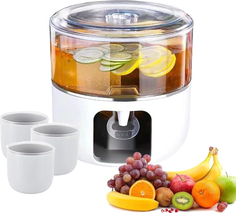 MAPPLE CREATION Beverage Dispenser Drink Dispenser 360 Rotatable Drink Dispenser The Product is Made of FoodGrade PET PS and TPR and Adopts an Electroplating Process - Image 1