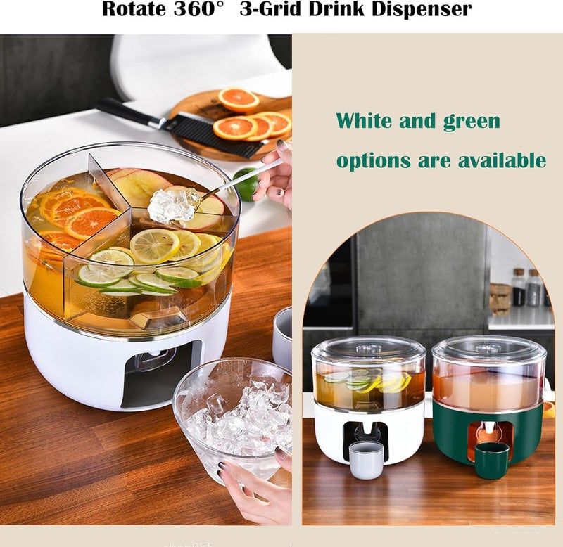 MAPPLE CREATION Beverage Dispenser Drink Dispenser 360 Rotatable Drink Dispenser The Product is Made of FoodGrade PET PS and TPR and Adopts an Electroplating Process - Image 4