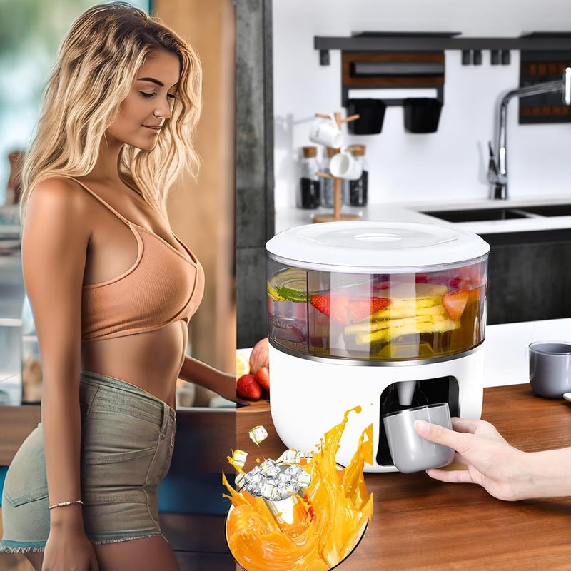 MAPPLE CREATION Beverage Dispenser Drink Dispenser 360 Rotatable Drink Dispenser The Product is Made of FoodGrade PET PS and TPR and Adopts an Electroplating Process - Image 2