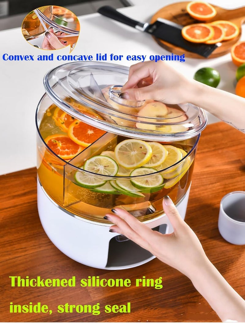 MAPPLE CREATION Beverage Dispenser Drink Dispenser 360 Rotatable Drink Dispenser The Product is Made of FoodGrade PET PS and TPR and Adopts an Electroplating Process - Image 3