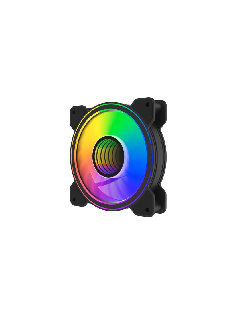POWER Dual Ring ARGB Fan, 24 Individual LEDs, 120mm PWM Static Pressure Fan, Absorption Pad for PC Case and Liquid Radiator (Single Pack)  - Image 2
