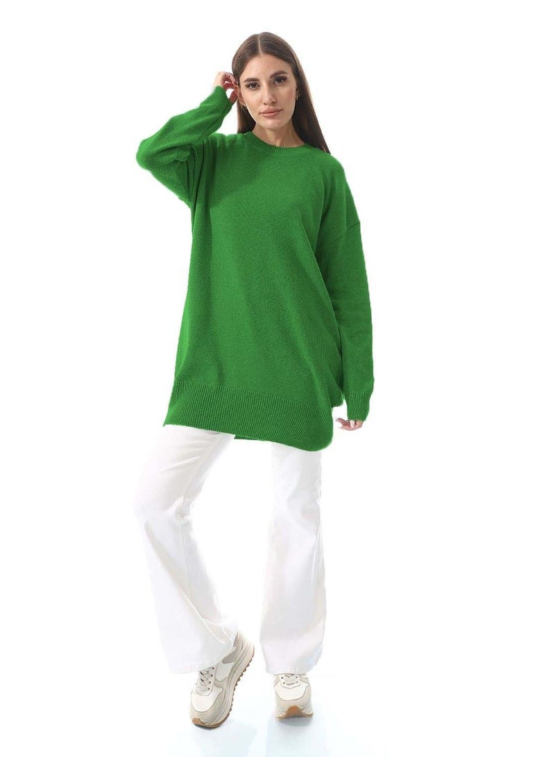 Andora بلوفر محبوك سهل الارتداء _ أخضر نعناعي