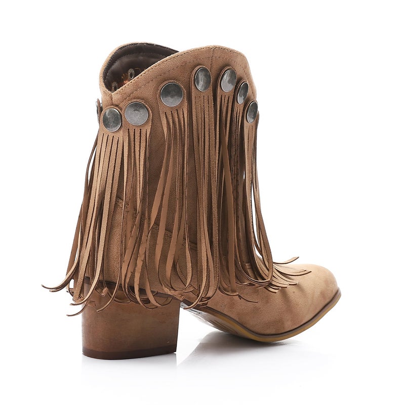 Mr.joe Western Detachable Fringe Boot - Cafe - Image 4