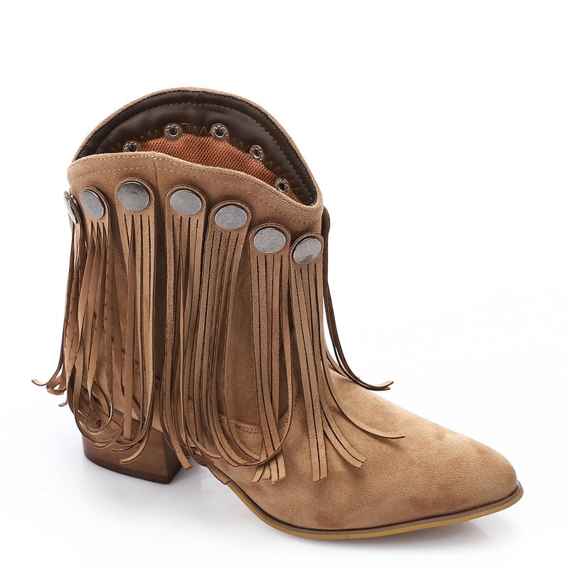 Mr.joe Western Detachable Fringe Boot - Cafe - Image 2