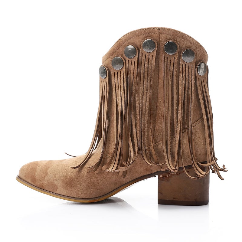 Mr.joe Western Detachable Fringe Boot - Cafe - Image 3