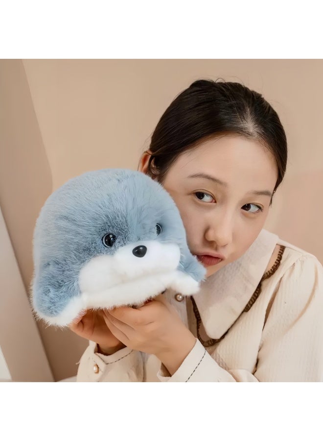 Blue Seal Plush Toy - 26cm Marine Animal Doll, Skin-Friendly Soft Stuffed Toy for Kids, Sleep Companion & Home Decoration, Ideal Birthday Gift, Child-Safe with Plastic Particles Filling - Image 2