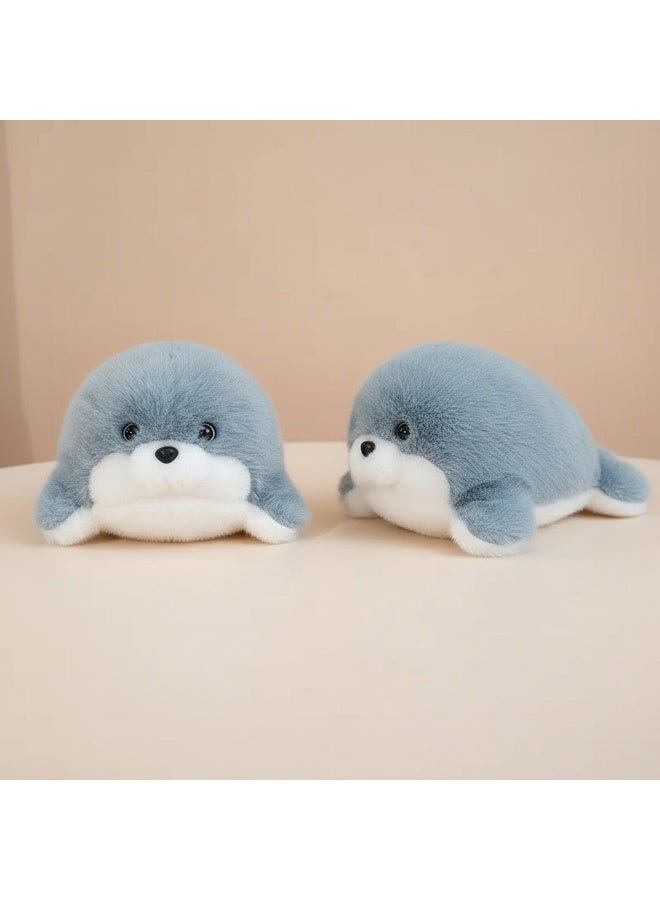 Blue Seal Plush Toy - 26cm Marine Animal Doll, Skin-Friendly Soft Stuffed Toy for Kids, Sleep Companion & Home Decoration, Ideal Birthday Gift, Child-Safe with Plastic Particles Filling - Image 5