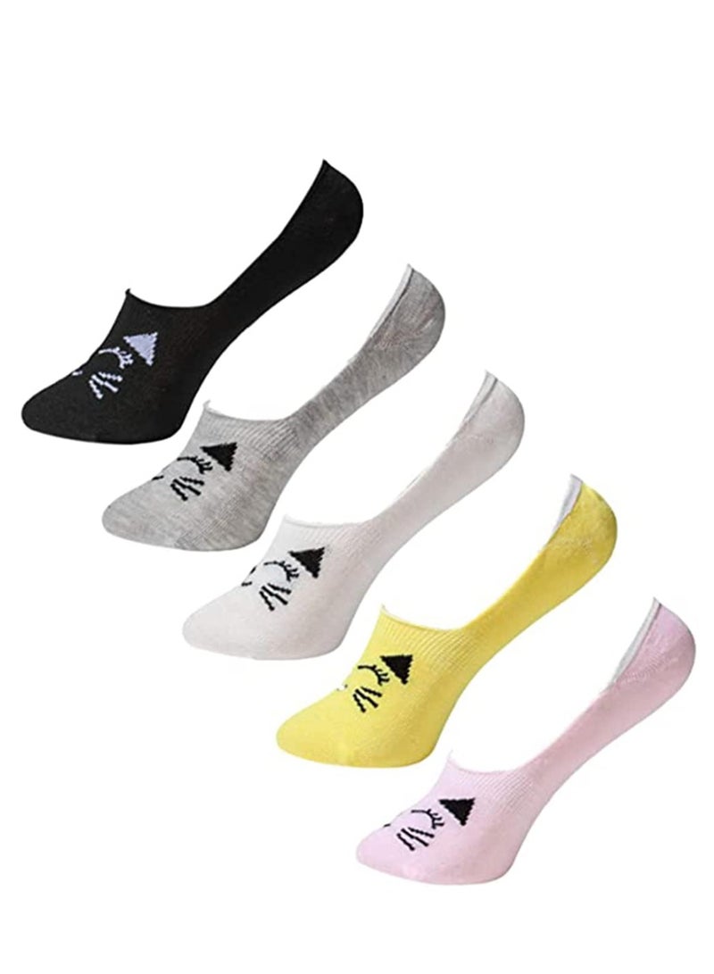 Excefore Cotton Socks No Show Kids Cute Cartoon Animals Socks Low Cut Cotton Anti Slip Socks for 6-12 Years Girls Boys Kids - Image 3