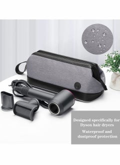 SYOSI Waterproof Travel Case Portable Storage Bag for Dyson Hair Dryer, Portable Travel Organizer for Hair Straightener and Attachments, Anti-scratch Dustproof Protection Organizer Travel Gift Case (Grey)  - Image 2