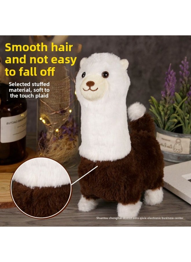 Simulation Children's Electric Plush Toys Alpaca Animals Can Sing, Shake Their Heads, Call, Move And Walk Toys For Men And Women-Color:Alpaca [yellow And White]]-Specifications:opp Bag  - Image 5