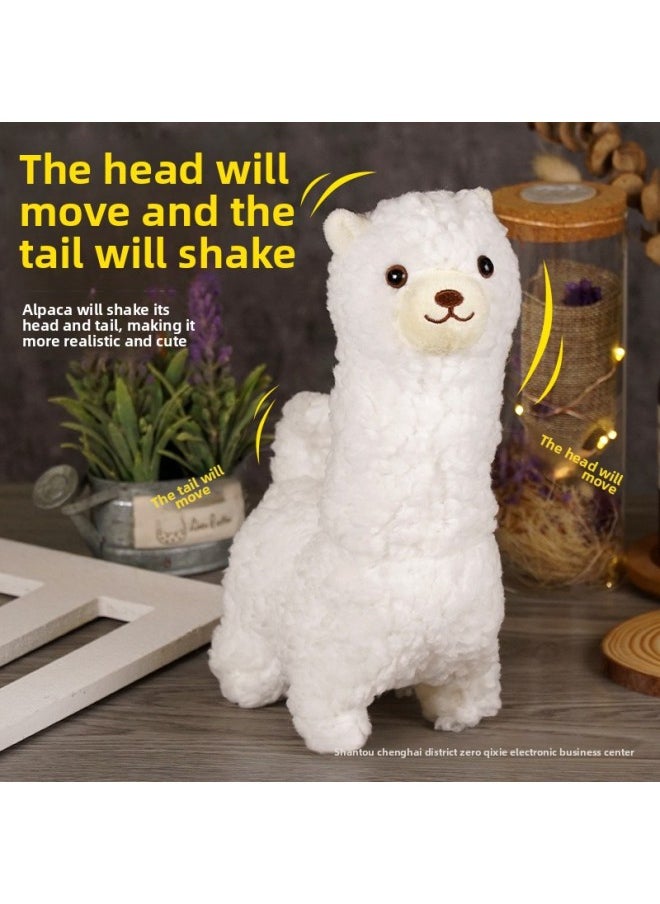 Simulation Children's Electric Plush Toys Alpaca Animals Can Sing, Shake Their Heads, Call, Move And Walk Toys For Men And Women-Color:Alpaca [yellow And White]]-Specifications:opp Bag  - Image 4