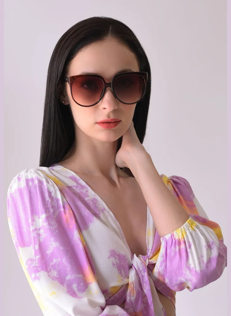 Haute Sauce Women Brown Lens Brown Butterfly Sunglasses
