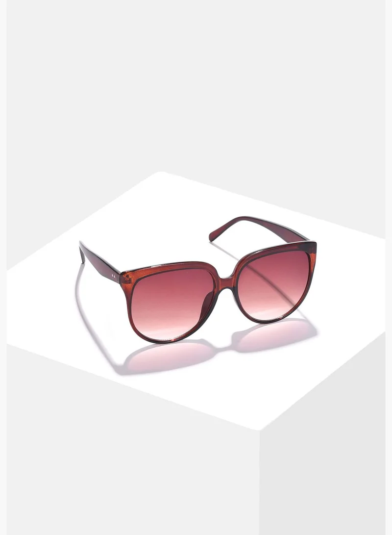 Haute Sauce Women Brown Lens Brown Butterfly Sunglasses