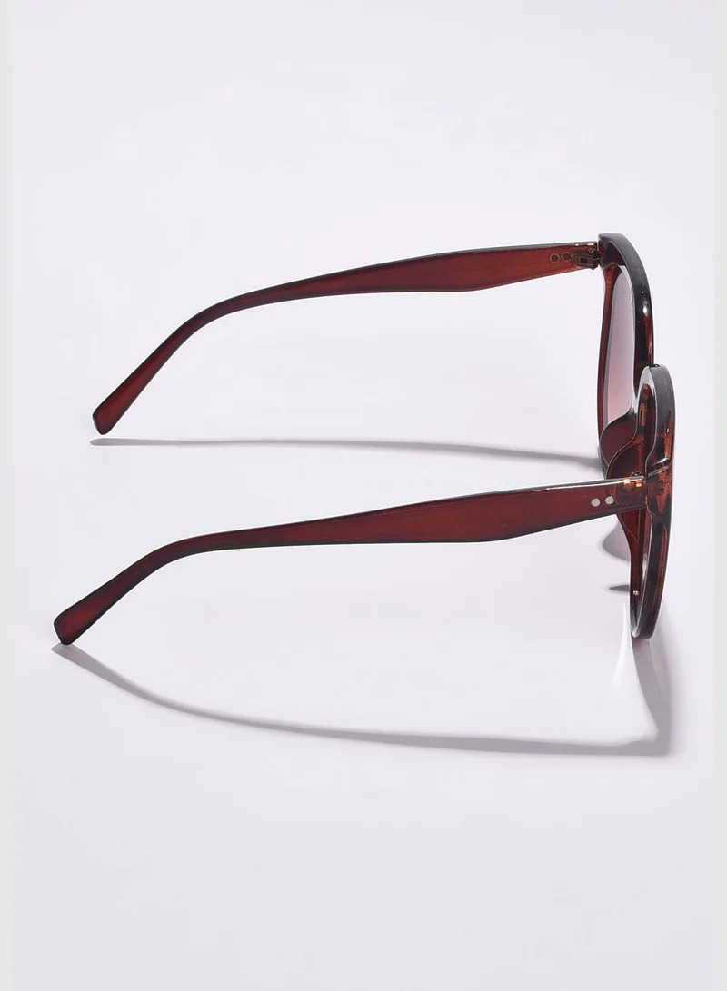 Haute Sauce Women Brown Lens Brown Butterfly Sunglasses