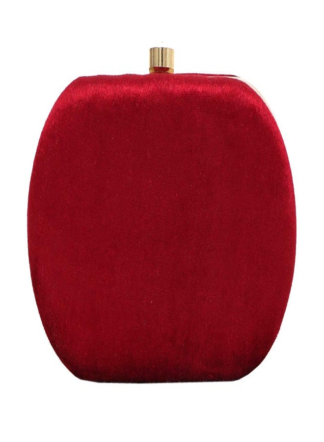 DUCHESS Women's Oval Clutch Maroon - Image 3