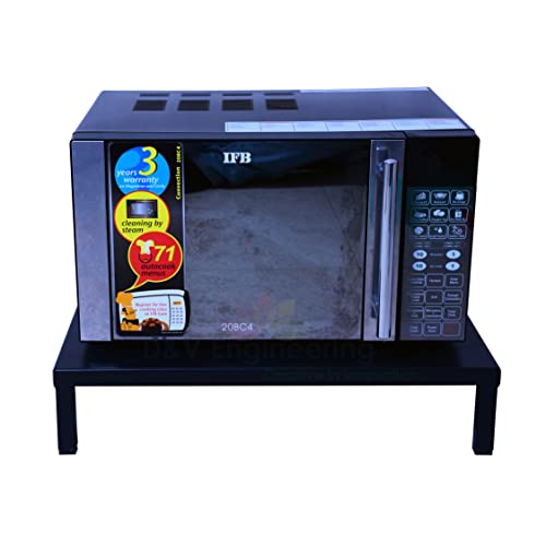 D&V ENGINEERING - Creative in innovation D&V Engineering Multipurpose Microwave Oven Stand For Kitchen Countertop Storage Organizer- Black (Single Shelf) - Image 5