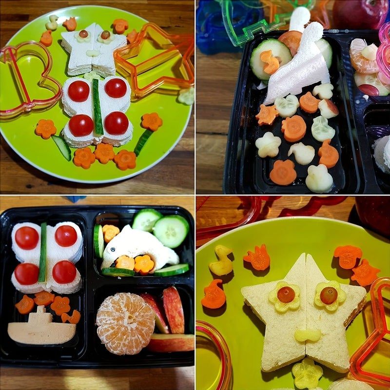 4 Pcs Sandwich Cutter Pancake Maker Dinosaur Butterfly Dolphin Heart Shape Cookie Cutter Kids Bento Box - Image 4