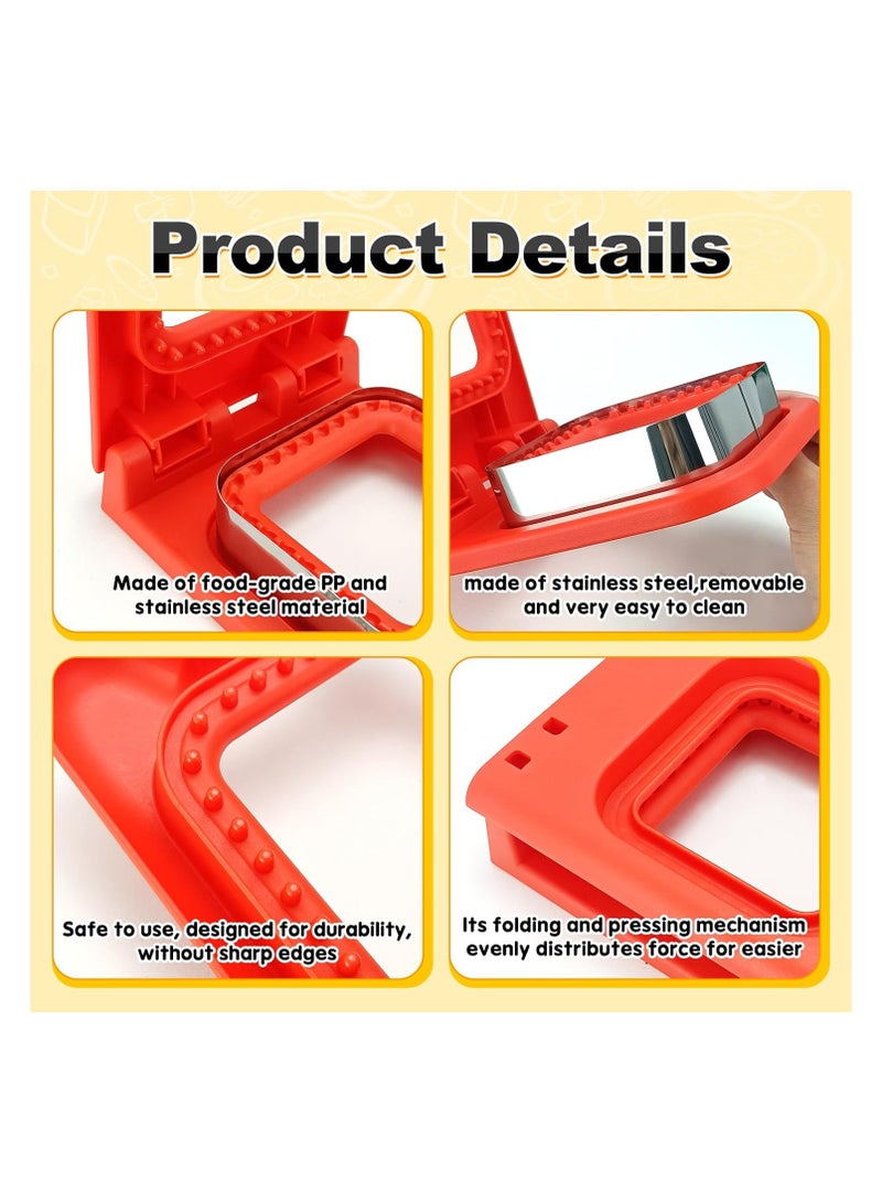 2 حزمة قاطع السندوتشات وسدادة العفن، صانع السندوتشات للأطفال، قاطع خبز على شكل دائرة ومربع، ممتاز لصندوق الغداء وصندوق بينتو. - Image 2