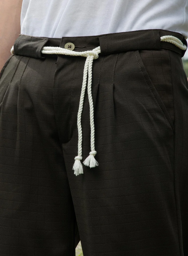 CAHOOT  Lightweight - Belted-Rope Tailored Trousers for Men | Best Price UAE