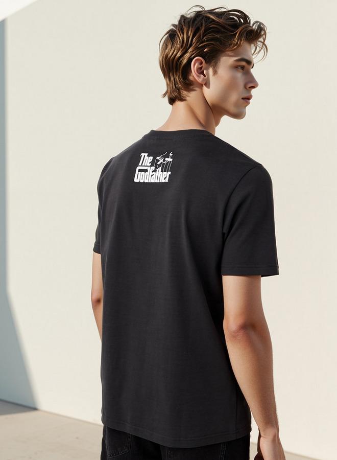 SP Characters The Godfather Print Crew Neck T-shirt - Image 3