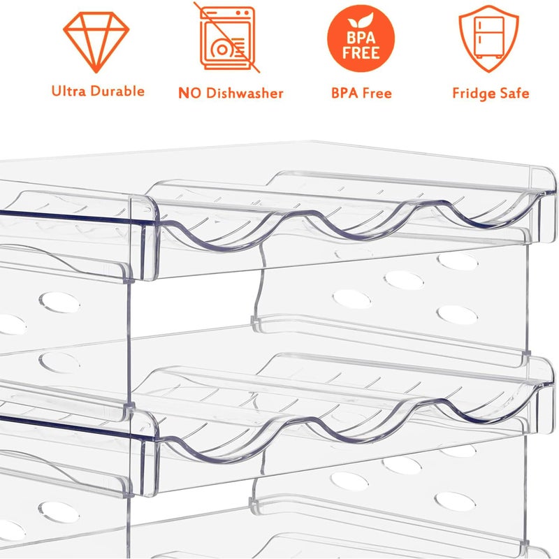 Baosia Stackable Wine Rack,Wine Bottle Holder for Inside Cabinet,for Pantry,Refrigerator,Countertop Organization-2 Tiers for 6 Bottles - Image 3