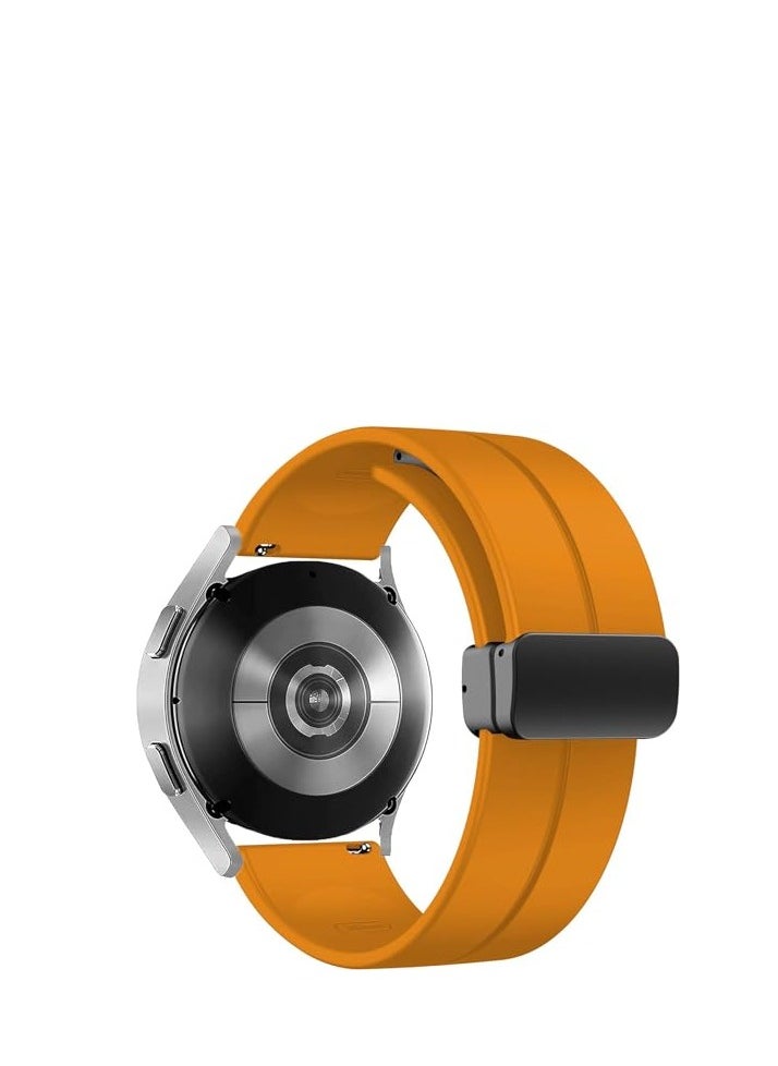 Unipha 22mm Silicone Strap With Magnetic Folding Buckle For Xiaomi Amazfit GTR 2 Strap Sport - Yellow 