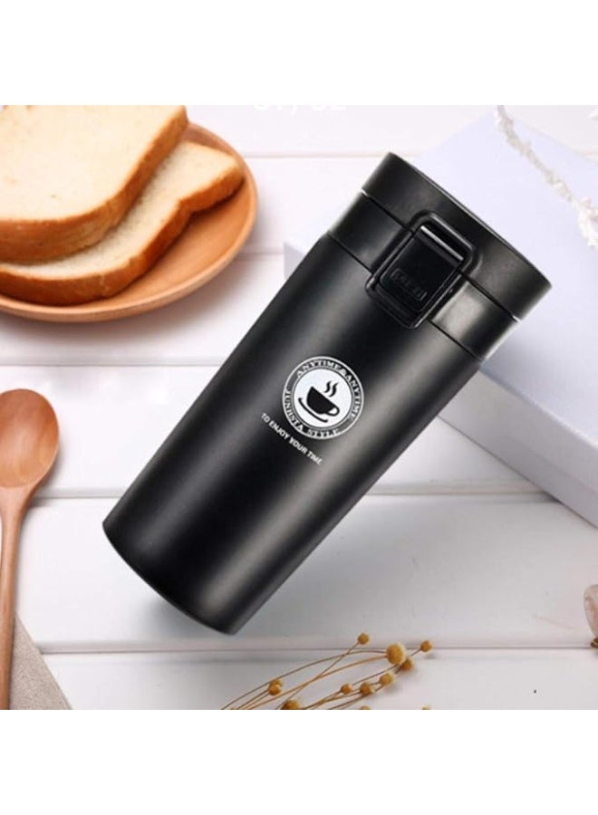 كوب حراري ستانلس ستيل أسود – حافظ للحرارة والبرودة بتصميم أنيق ومقاوم للتسرب - Image 1