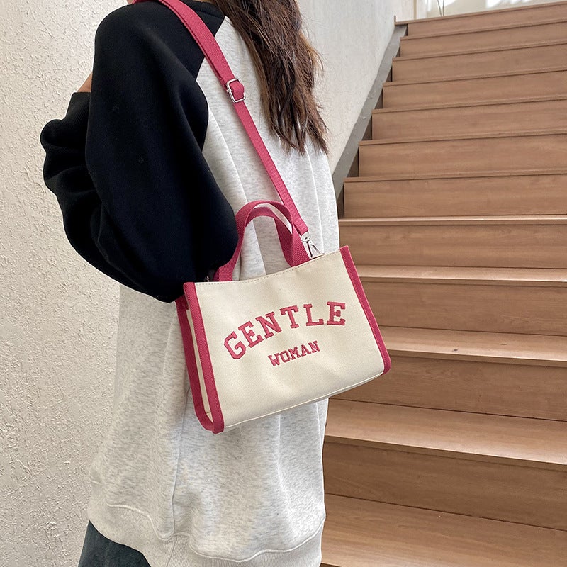Large Capacity Canvas Bag High Sense Fashion Shoulder Bag Internet Trendy Tote Bag Work Commuter Handbag - Image 4