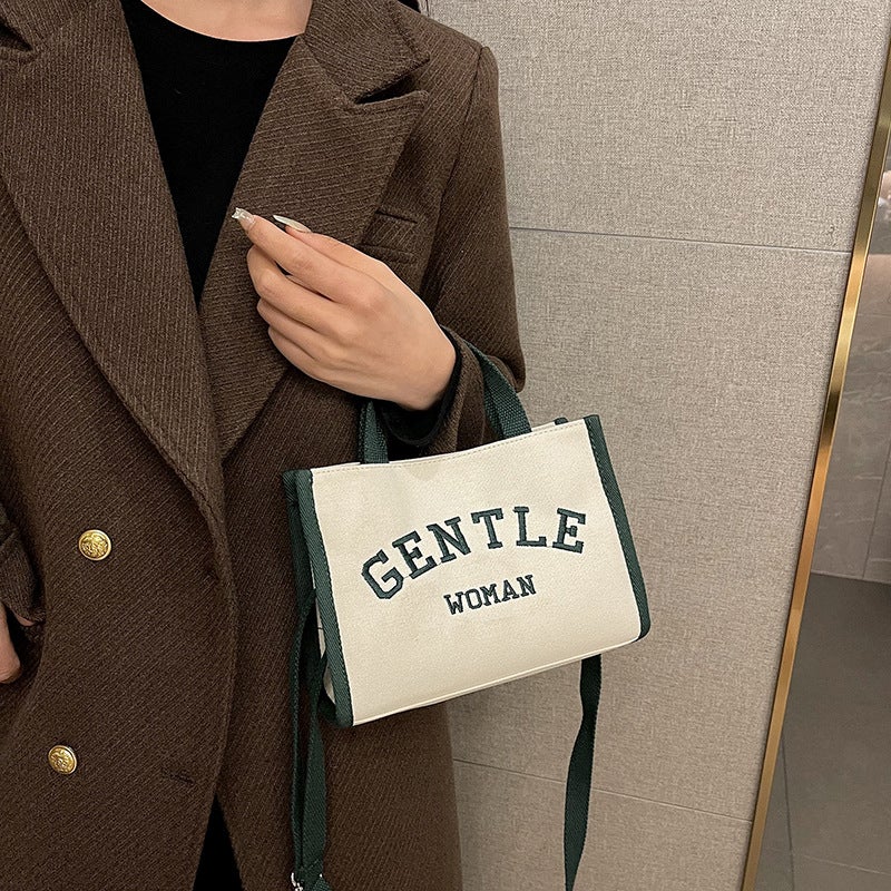 Large Capacity Canvas Bag High Sense Fashion Shoulder Bag Internet Trendy Tote Bag Work Commuter Handbag - Image 3