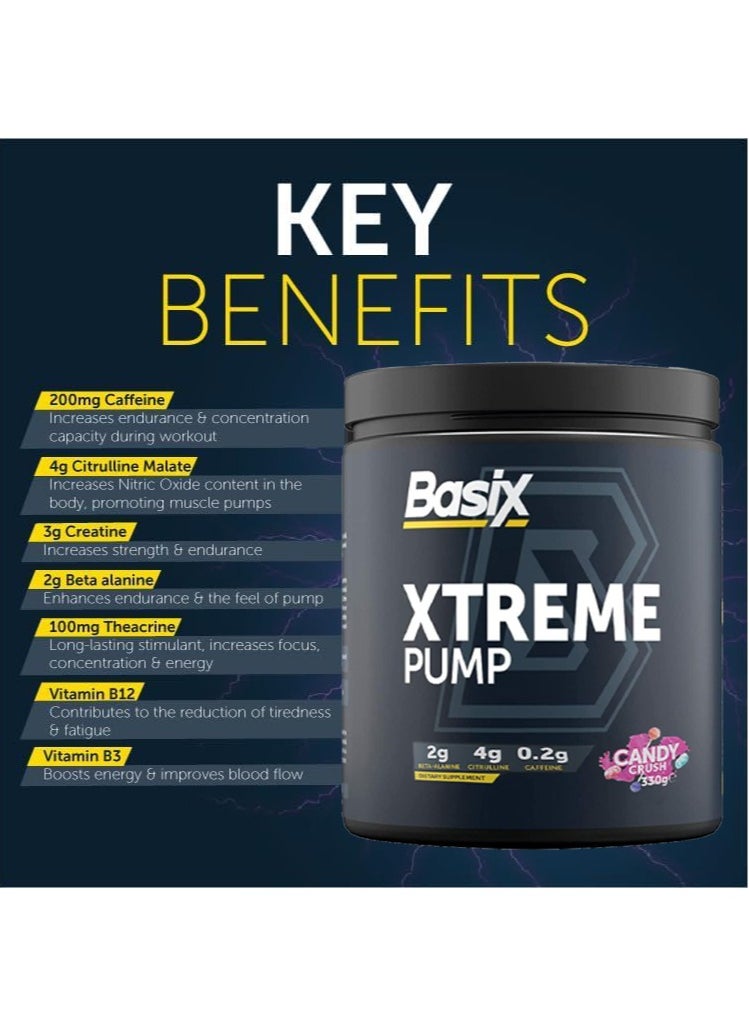 Basix Xtreme Pump Pre-workout - Candy Crush - (330 g)