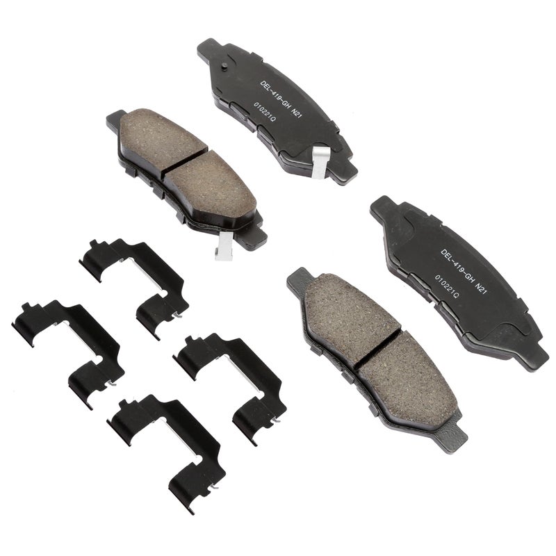 ACDelco Gold 17D1337CHF1 19428000 مجموعة وسادة فرامل قرص سيراميكية خلفية مع مشابك