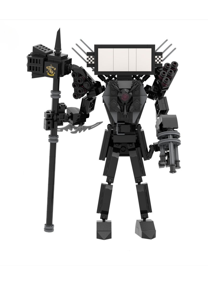 General Children's Self-assembly Small Particle Toy Building Blocks Battle Axe TV Man Model Hand  - Image 1