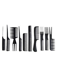 yantaisiyu 10Pcs Black Hair Comb For Women Men Kids Hairdressing Hair Styling Kit Multifunction Hair Cutting Comb Heat Resistant Combs For Hair Stylist Tool  - Image 1
