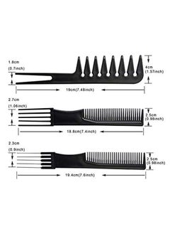 yantaisiyu 10Pcs Black Hair Comb For Women Men Kids Hairdressing Hair Styling Kit Multifunction Hair Cutting Comb Heat Resistant Combs For Hair Stylist Tool  - Image 5