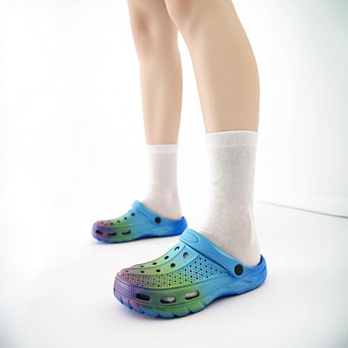 INMINPIN Women and Men Orthopedic Clogs Arch Support Garden Shoes Sandals Slippers with Plantar Fasciitis Feet InsolesGradient Blue89 Women67 Men - Image 3