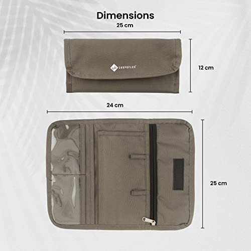 SHOPOFLUX Car Document Holder Organiser | Vehicle Document Storage Wallet for Driving Licence, RC Book, PUC, Insurance for Cars, Two Wheeler, Auto and Truck (Grey) - Image 4