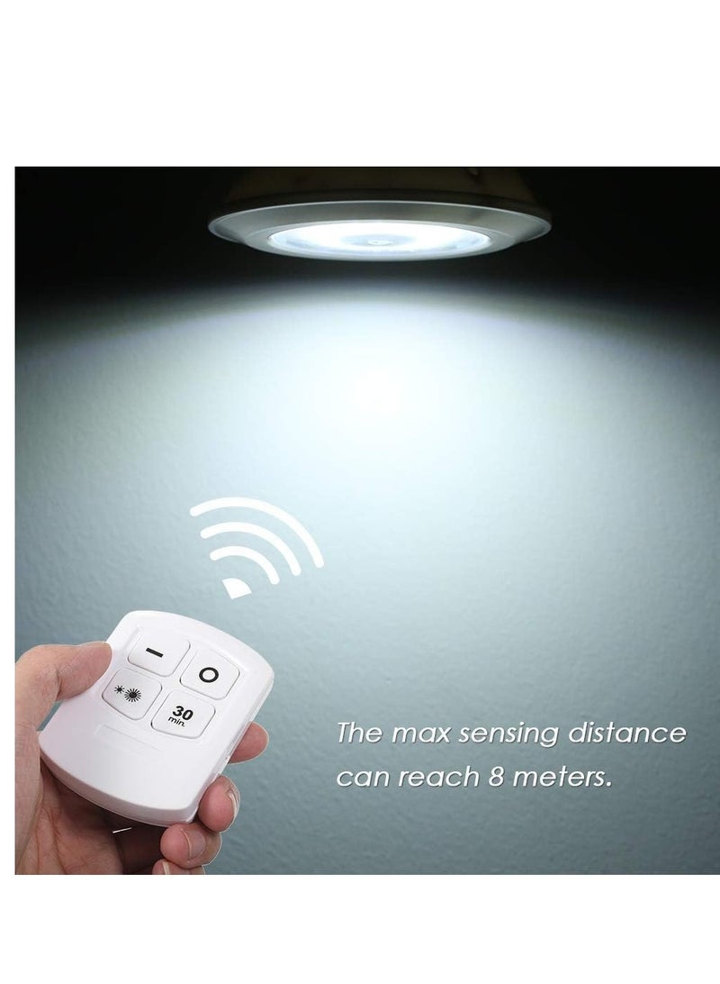 1 واط COB LED عفريت ضوء 6 حزمة مع جهاز تحكم عن بعد سطوع قابل للتعديل لاسلكي عكس الضوء مستشعر اللمس التحكم مصباح ليلي تحت إضاءة الخزانة تعمل بالبطارية لجدار الخزانة - Image 3