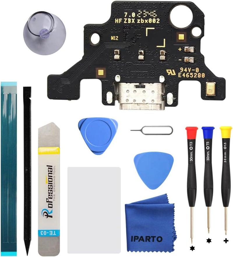 iParto طقم استبدال منفذ الشحن لجهاز سامسونج جالاكسي تاب A9+ SM-X210 SM-X215 SM-X216B موصل شحن فليكس مع أدوات - Image 1