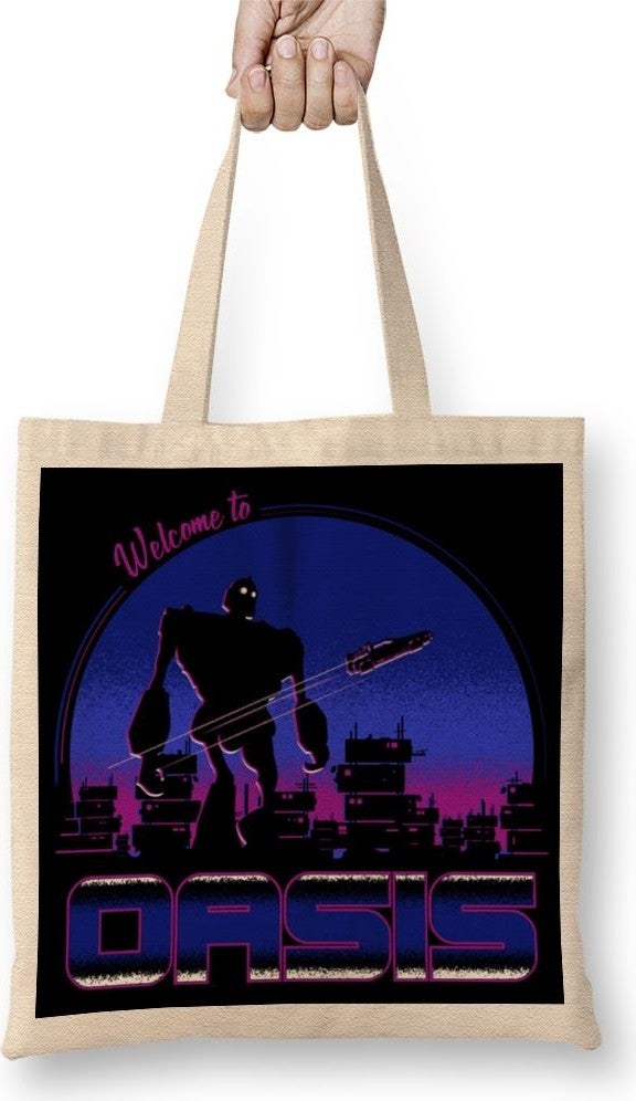 Baskı Dükkanı Print Shop Welcome To Oasis Tote Bag Long Handle