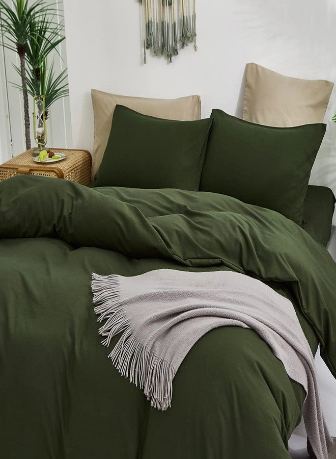 CLOTHKNOW Army Green Comforter Set Twin/Twin XL Green Bedding Comforter Sets Kids Boys Girls Comforter Soft Military Comforter with 2 x Pillow Cases - Image 2