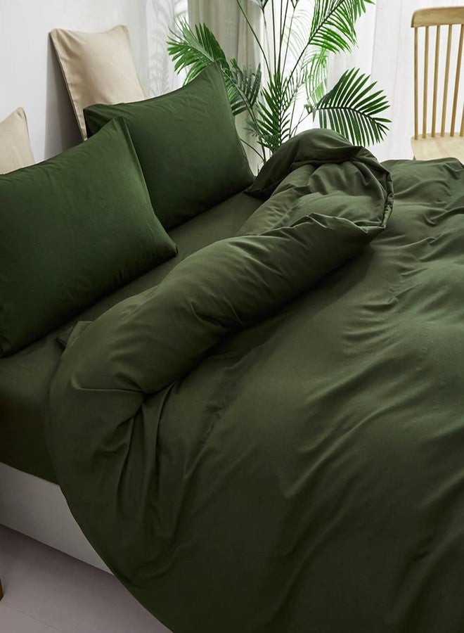 CLOTHKNOW Army Green Comforter Set Twin/Twin XL Green Bedding Comforter Sets Kids Boys Girls Comforter Soft Military Comforter with 2 x Pillow Cases - Image 3