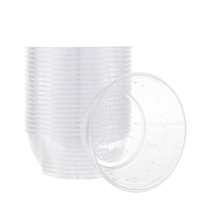 6 OZ HARD PLASTIC DESERT BOWLS ICE CREAM BOWLS PREMIUM QUALITY DISPOSABLE CLEAR BOWL PACK OF 20
