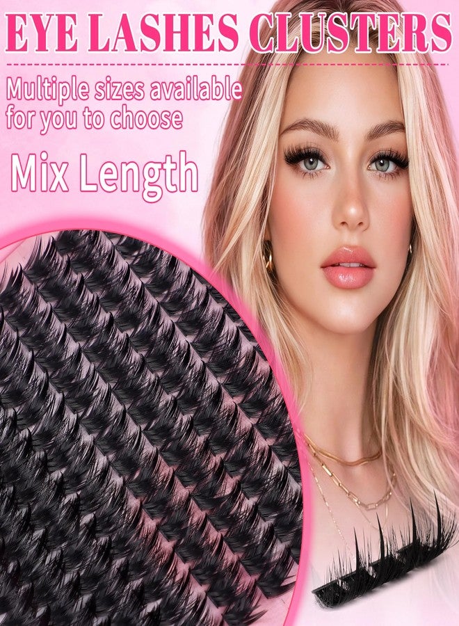 CMAYOME Lash Clusters Kit Manga Wispy Fluffy False Eyelashes Spikes Eyelash Extensions C Curl 2 Mixed Styles with Lash Bond&Seal，Lash Remover and Eyelash Brush，Tweezers for Beginners DIY at Home - Image 5