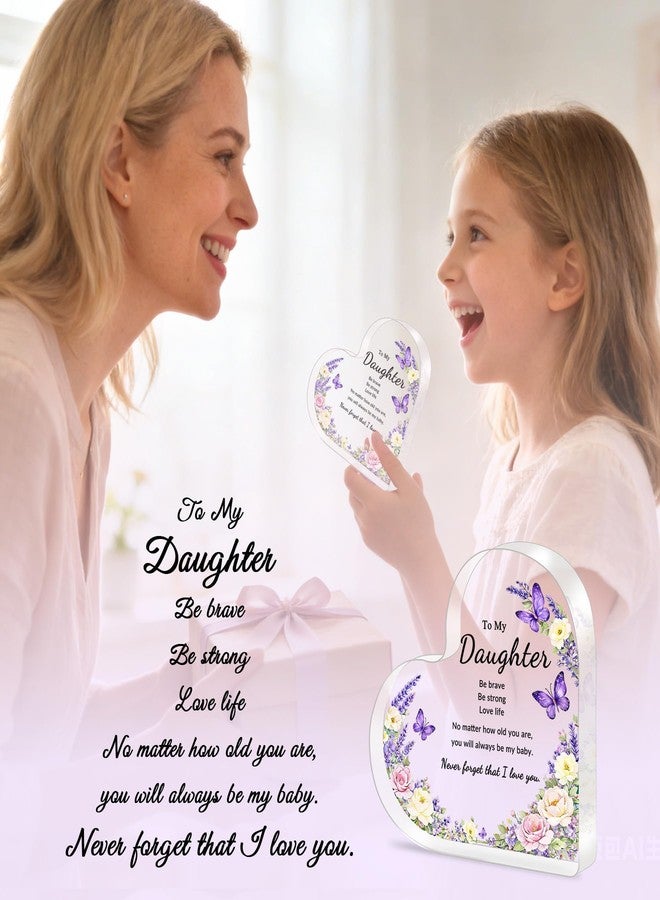 iLifemate Daughter Birthday Gifts, Gifts for Daughter - Acrylic Heart Plaque, Inspirational Daughter Gifts for Valentines Day Christmas Mothers Day Graduation - Image 4
