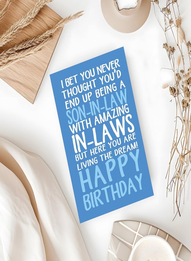 ICOOLYI Funny Son-in-Law Birthday Card from Awesome In-Laws - Humorous and Sarcastic Greeting for Son-in-Law Living the Dream - Happy Birthday Card for Him - Image 4